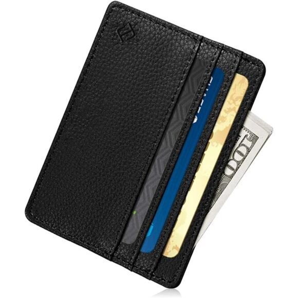 RFID Slim Card Holder Wallet with ID Window Front Pocket for Men Women - Picture 2 of 7